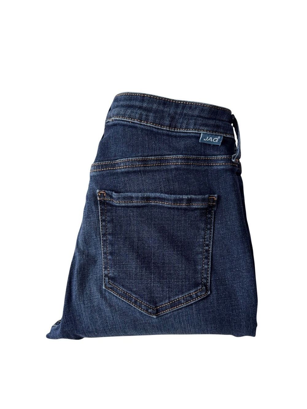 Jag Jeans Mid Rise Stretch Cassie Slim Straight Leg Jeans Dark Wash